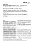 Changes in DNA and microtubules during loss and re