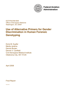 Use of Alternative Primers for Gender Discrimination in Human