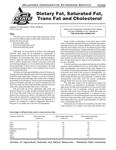 Dietary Fat, Saturated Fat, Trans Fat and