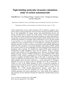 Tight-binding molecular dynamics simulation study of carbon