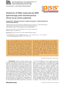 Detection of DNA molecules by SERS spectroscopy with silvered