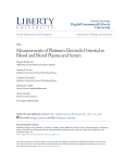 Measurements of Platinum Electrode Potential in Blood and Blood