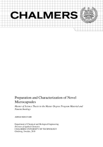 Preparation and Characterization of Novel Microcapsules