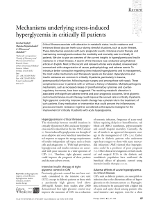 Mechanisms underlying stress-induced hyperglycemia in critically ill