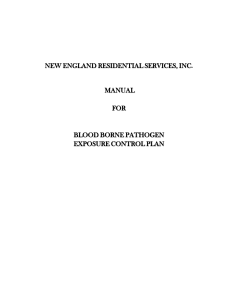 Exposure Control Plan - New England Residential Services, Inc.