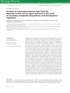 Analysis of expressed sequence tags from the Huperzia serrata leaf