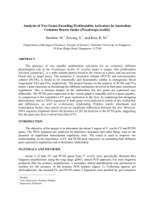 Analysis of Two Genes Encoding Prothrombin Activators in