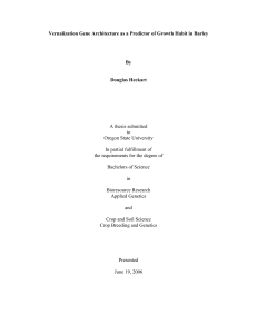 Vernalization Gene Architecture as a Predictor of Growth Habit in