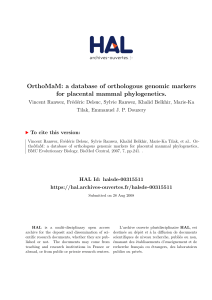 OrthoMaM: a database of orthologous genomic markers for