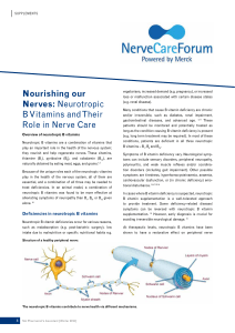 Neurotropic B Vitamins and Their Role in Nerve Care