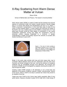 X-Ray Scattering from Warm Dense Matter at Vulcan