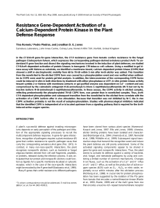 Resistance Gene-Dependent Activation of a Calcium