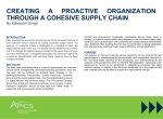 creating a proactive organization through a cohesive supply chain