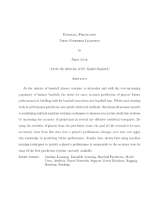 Baseball Prediction Using Ensemble Learning by Arlo Lyle (Under