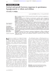 Cortisol and growth hormone responses to spontaneous