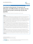 Functional enhancement of neuronal cell behaviors and