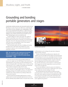 Grounding and bonding portable generators and stages