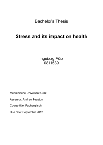 Stress and its impact on health