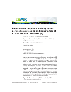 Preparation of polyclonal antibody against porcine - Funpec-RP