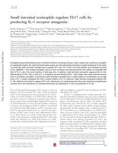 Small intestinal eosinophils regulate Th17 cells by producing IL