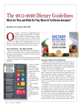 The 2015-2020 Dietary Guidelines