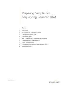 Preparing Samples for Sequencing Genomic DNA