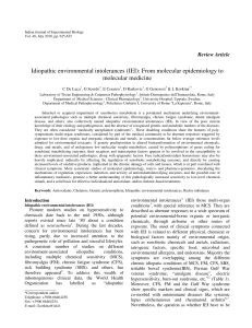 Idiopathic environmental intolerances (IEI): From molecular