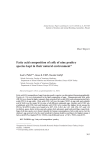 Fatty acid composition of yolk of nine poultry species kept in their