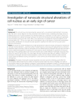 Investigation of nanoscale structural alterations of cell nucleus as an