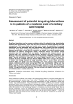 Assessment of potential drug-drug interactions in in