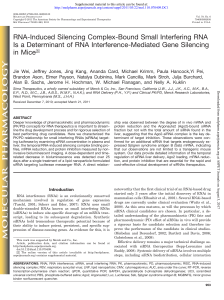 RNA-Induced Silencing Complex-Bound Small Interfering RNA Is a