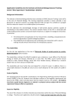 Application Guidelines for the Institute of Chemical