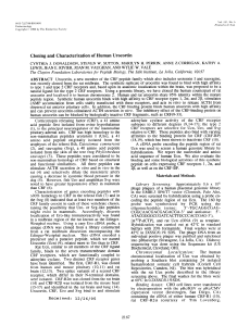 Cloning and Characterization of Human Urocortin
