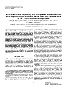 Molecular Cloning, Sequencing, and Phylogenetic