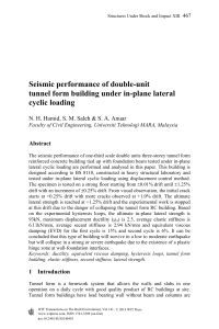Seismic performance of double-unit tunnel form building