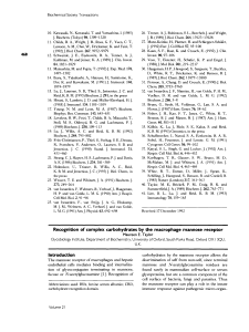 Recognition of complex carbohydrates by the macrophage mannose