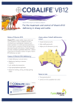 For the treatment and control of Vitamin B12 deficiency in sheep and