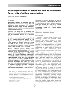 An unexpected role for serum uric acid as a biomarker for severity of