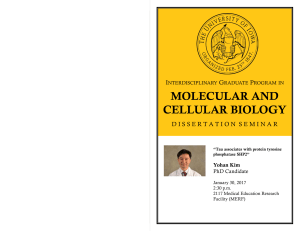 MOLECULAR AND CELLULAR BIOLOGY