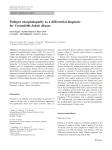 Pellagra encephalopathy as a differential diagnosis for Creutzfeldt