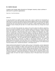 Creation and charge state dynamics of nitrogen-vacancy