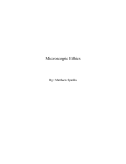 Microscopic Ethics By: Matthew Sparks Microscopic Ethics