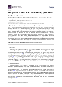 Recognition of Local DNA Structures by p53 Protein