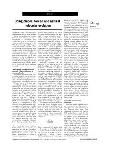 Going places: forced and natural molecular evolution