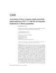 Association of three common single nucleotide polymorphisms of