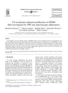 UV-irradiation induced modification of PDMS films investigated by