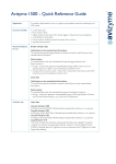 Avizyme 1500 - Quick Reference Guide