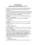 Industrial Revolution Report Industrial Revolution Report Ch. 7 and
