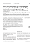 In vitro and in vivo structure and activity relationship analysis of