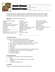 Genetic Diseases Research Project